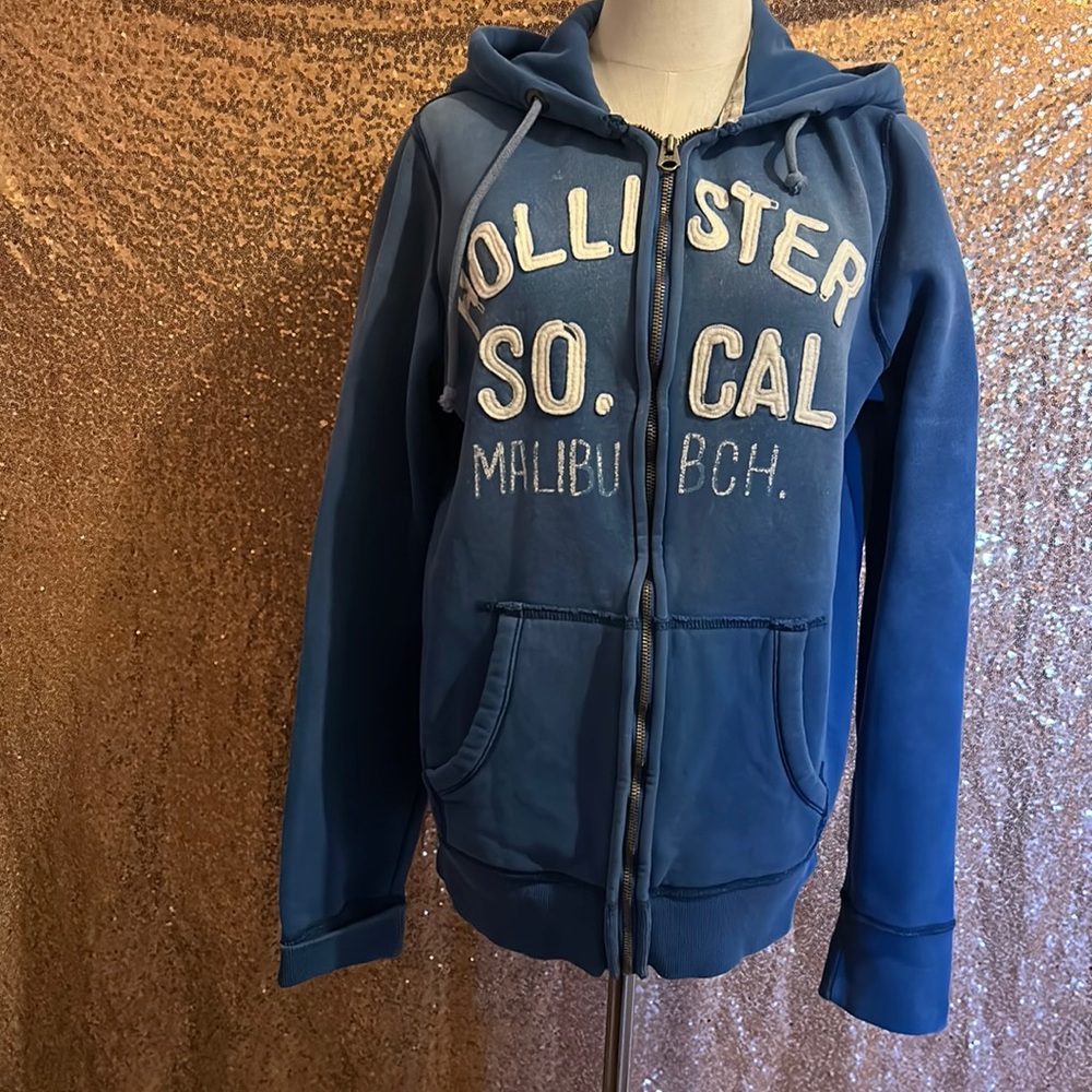 Hollister Blue hoodie sweatshirt (small)